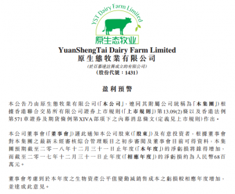 原生态牧业预计2018年亏损增加，或连亏3年